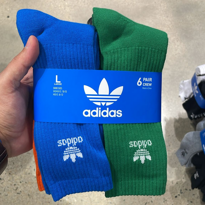 Long Colors 6 PAIR CREW