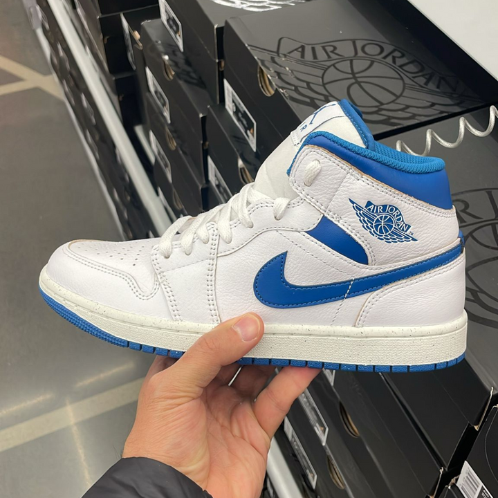 Air Jordan 1 Mid White / Blue