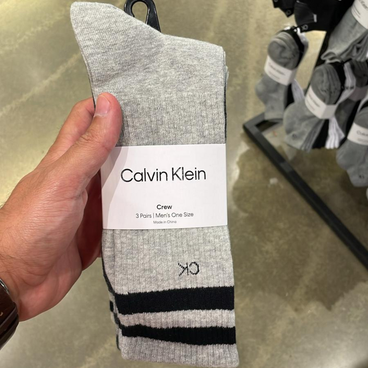 Long Grey 3 PAIR CREW