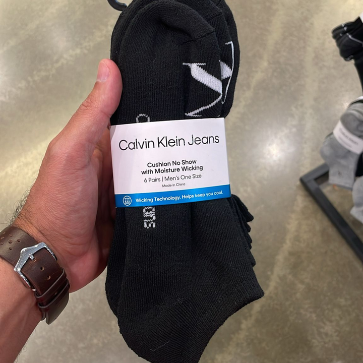Ankle Black 6 PAIR CREW
