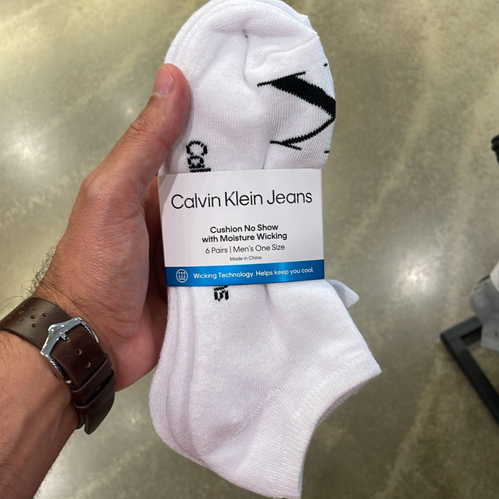 Ankle White 6 PAIR CREW