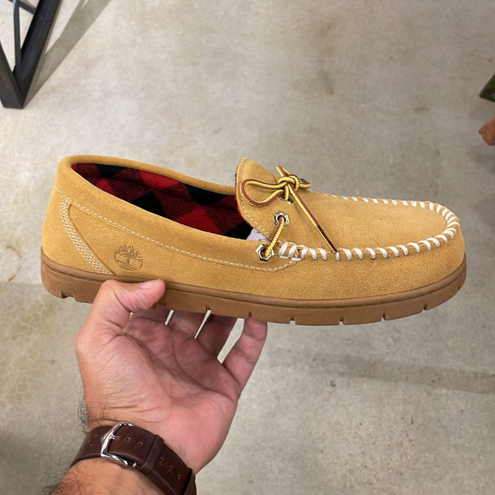 Stony Ledge Flannel-Lined Moc Slipper Wheat