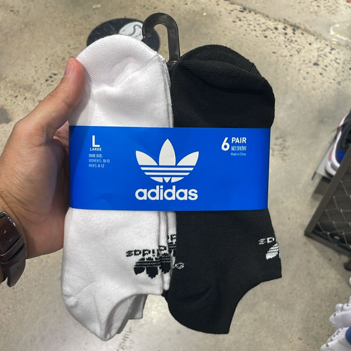 Ankle Black & White 6 PAIR CREW