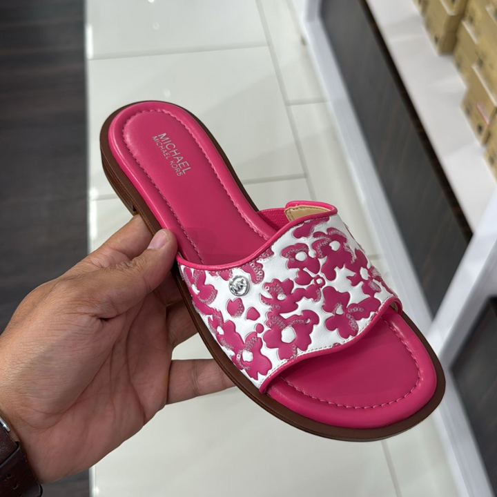 Hannah Sequin Slide Sandals DRAGONFRUIT MULTI