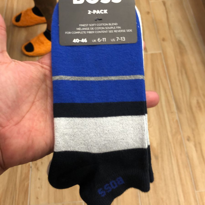 Ankle White & Blue 2 Pack