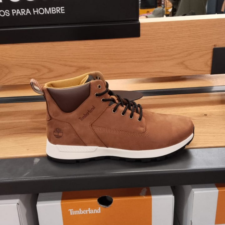 Boys Mid Lace-Up Trainers - Brown
